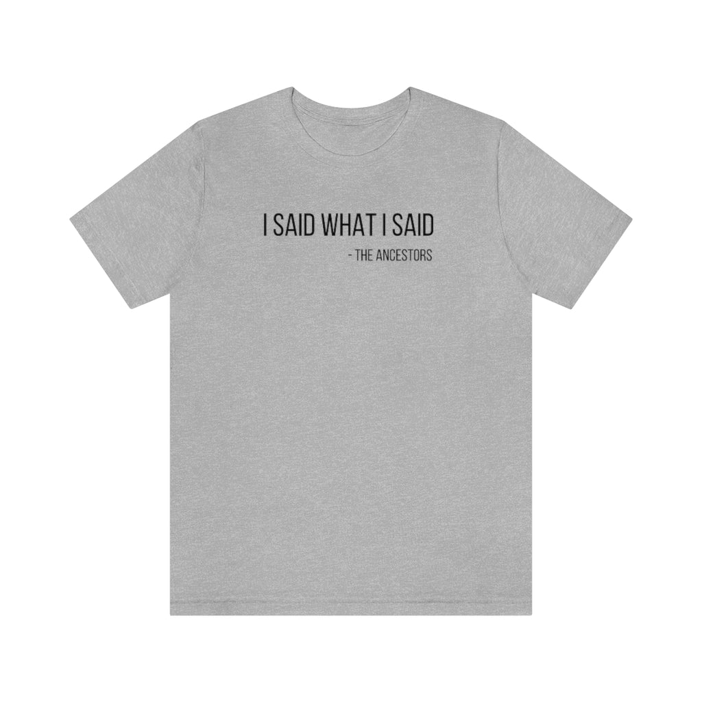 I Said What I Said Jersey Short Sleeve Tee - Arianna's Kloset