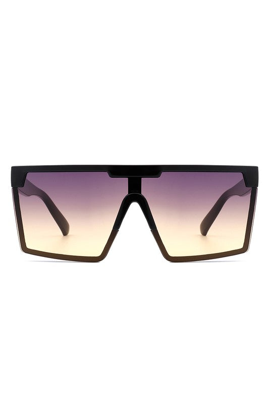 Oversize Square Flat Top Fashion Women Sunglasses - Arianna's Kloset