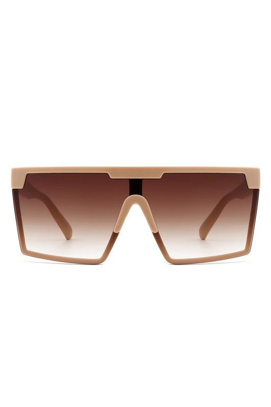 Oversize Square Flat Top Fashion Women Sunglasses - Arianna's Kloset