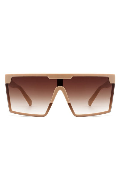 Oversize Square Flat Top Fashion Women Sunglasses - Arianna's Kloset