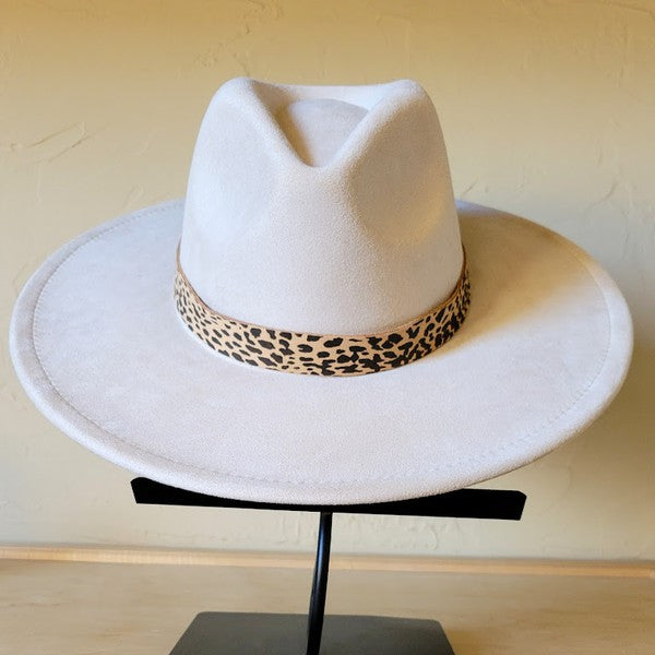 Bornea Cheetah Suede Leather Hat Band Only - Arianna's Kloset