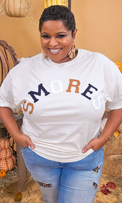 Soft Ideal Chenille Smores Graphic T-Shirt