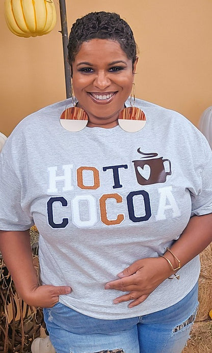 Hot Cocoa Graphic T-Shirt Soft Ideal Chenille