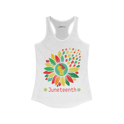 Juneteenth Flower Child Women's Ideal Racerback Tank