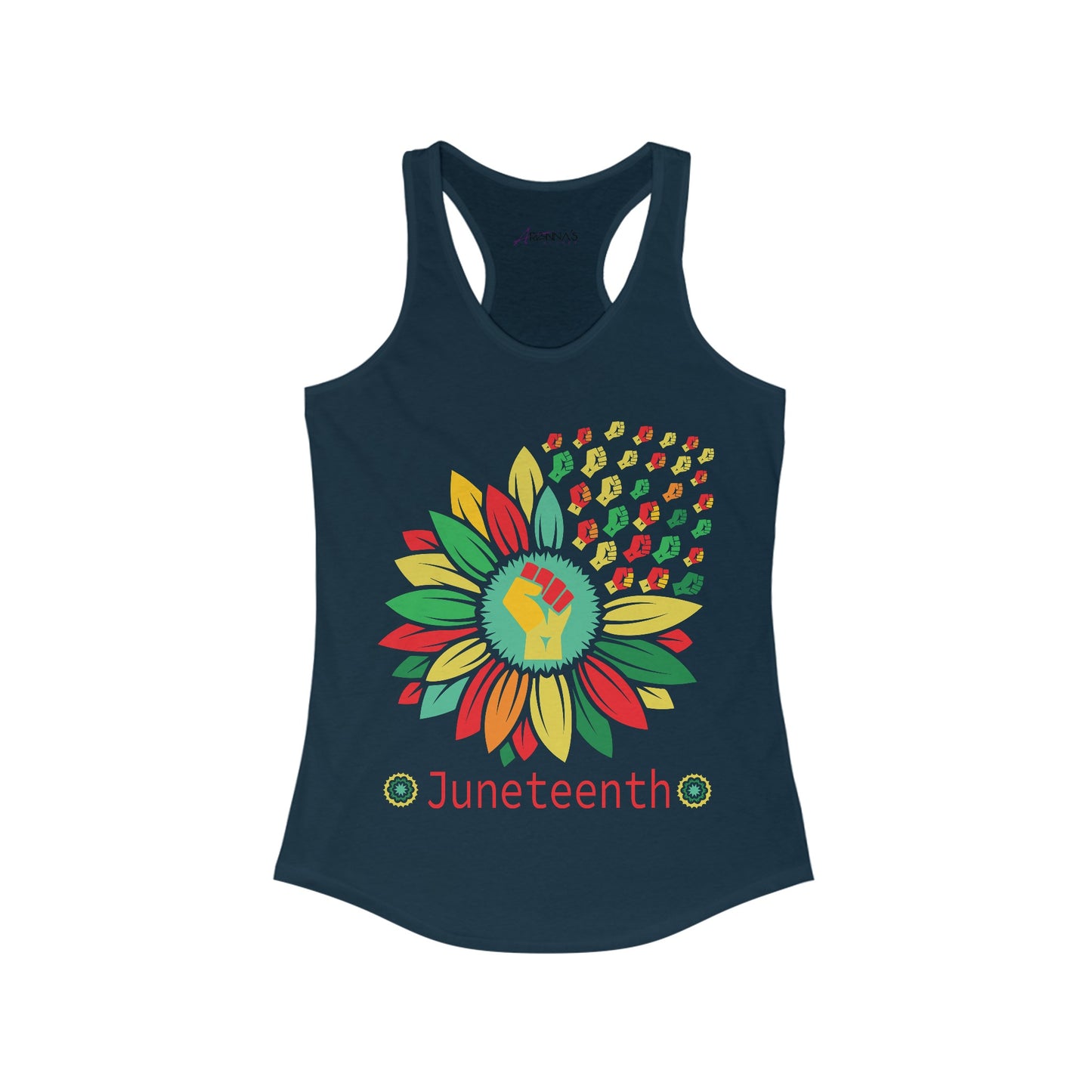 Juneteenth Flower Child Women's Ideal Racerback Tank