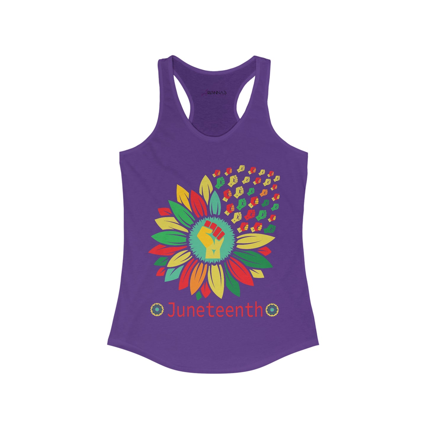 Juneteenth Flower Child Women's Ideal Racerback Tank