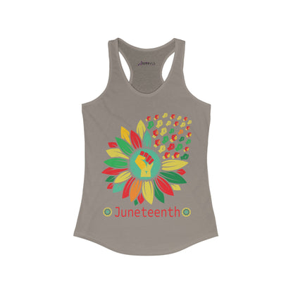 Juneteenth Flower Child Women's Ideal Racerback Tank