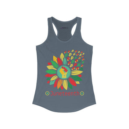 Juneteenth Flower Child Women's Ideal Racerback Tank