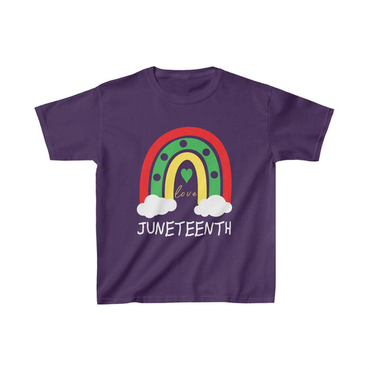 Somewhere Under A Rainbow For Juneteenth Kids Heavy Cotton™ Tee