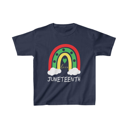 Somewhere Under A Rainbow For Juneteenth Kids Heavy Cotton™ Tee