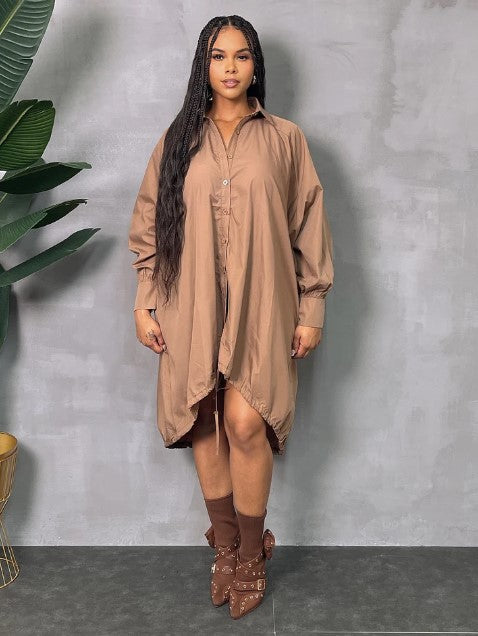 Oversize Shirt Dress - Arianna's Kloset