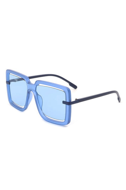 Oversize Square Large Cut-Out Fashion Sunglasses - Arianna's Kloset