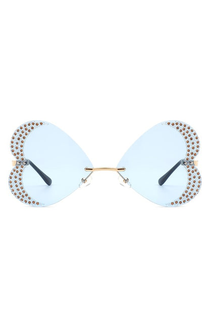 Rimless Butterfly Tinted Fashion Women Sunglasses - Arianna's Kloset