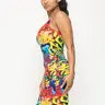 Graffiti Print Bodycon Tank Midi Dress - Arianna's Kloset