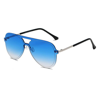 BELFAST | S2065 - Unisex Flat Single Lens Aviator Fashion Sunglasses - Arianna's Kloset