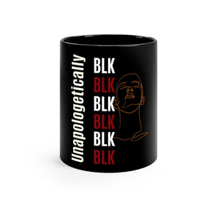 Unapolgetic BLK MN Black mug 11oz - Arianna's Kloset